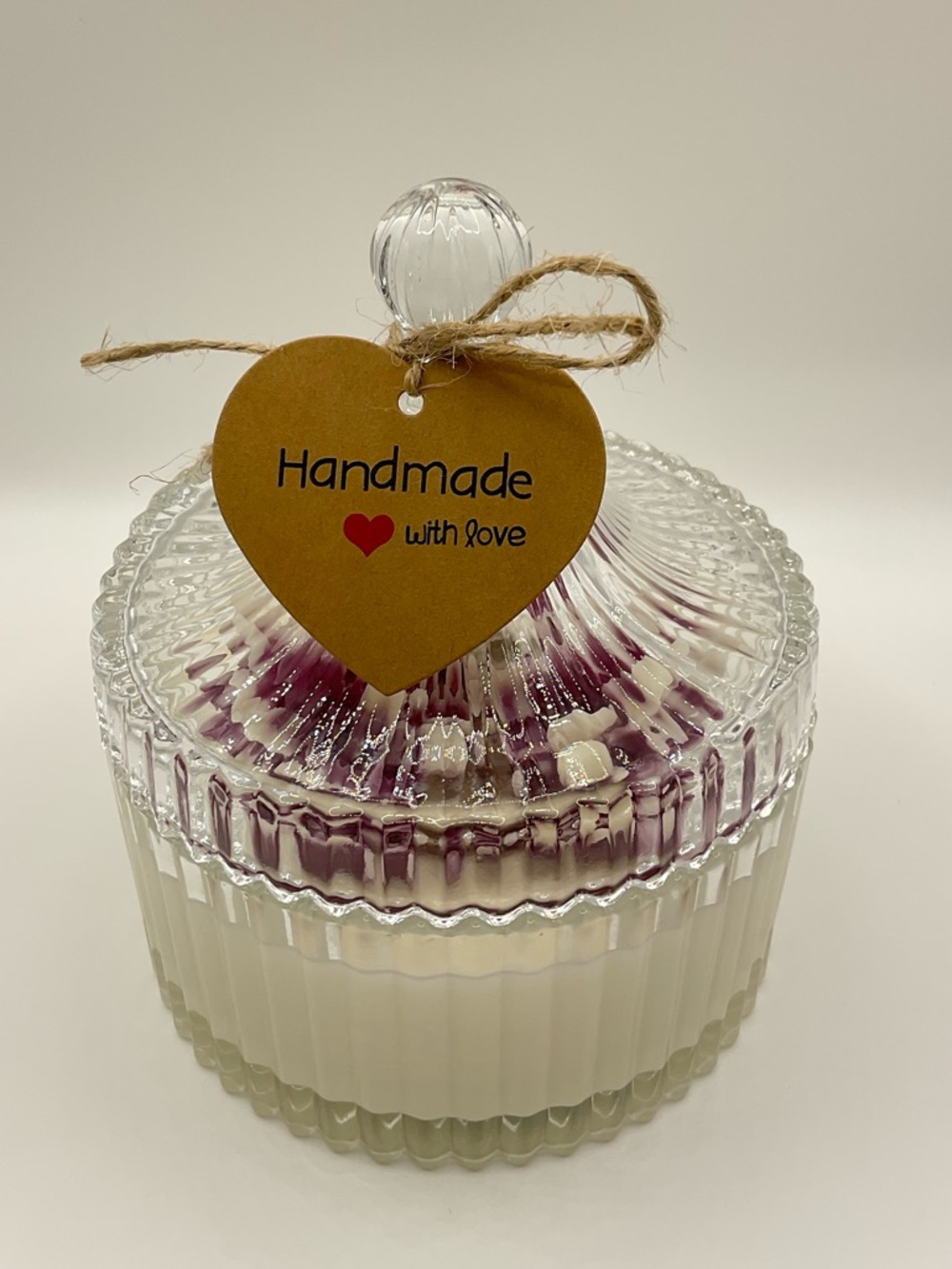 🕯️🌸Handmade scented Candle in Glass Jar - Picture 3 of 4